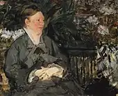 A portrait of Manet's wife, Suzanne, in a similar setting and also from 1879