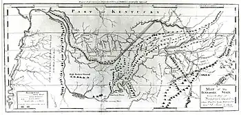 1796 map of Tennessee by surveyor Daniel Smith