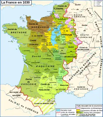 France in the early 11th century  French royal domain