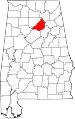 State map highlighting Blount County