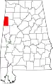 State map highlighting Lamar County