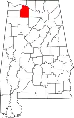 State map highlighting Lawrence County