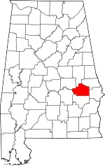 State map highlighting Macon County