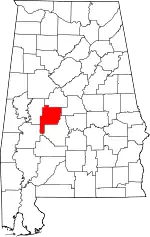 State map highlighting Perry County