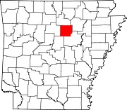 State map highlighting Cleburne County