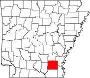 Map of Arkansas highlighting Drew County