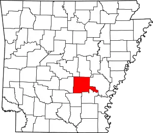 Map of Arkansas highlighting Jefferson County