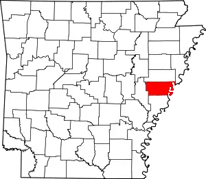 State map highlighting Lee County