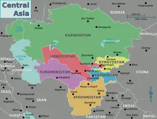 Map of Central Asia