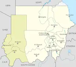 Location of Darfur