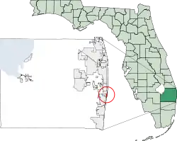 Location of Manalapan, Florida