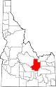 Map of Idaho highlighting Butte County