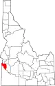 State map highlighting Canyon County