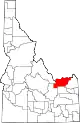 State map highlighting Clark County