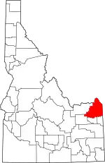 State map highlighting Fremont County