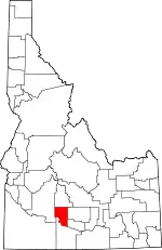 Map of Idaho highlighting Gooding County