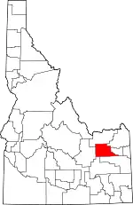 State map highlighting Jefferson County