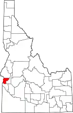 State map highlighting Payette County