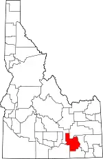 State map highlighting Power County