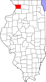 State map highlighting Carroll County