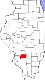 Clinton County's location in Illinois