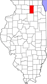 State map highlighting DeKalb County