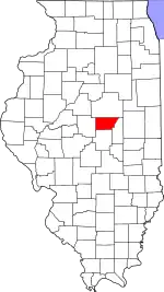 State map highlighting DeWitt County