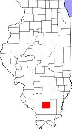 State map highlighting Franklin County