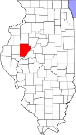 State map highlighting Fulton County