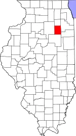 State map highlighting Grundy County