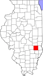 Jasper County's location in Illinois