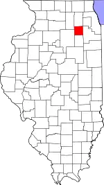 State map highlighting Kendall County