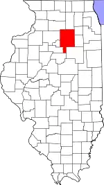 Map of Illinois highlighting LaSalle County