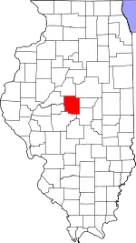 State map highlighting Logan County