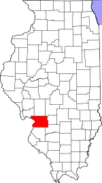 State map highlighting Madison County