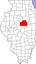 State map highlighting McLean County