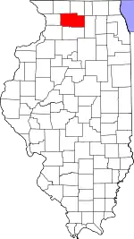 State map highlighting Ogle County