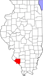 State map highlighting Randolph County