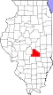 State map highlighting Shelby County