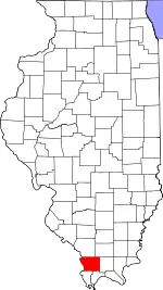 State map highlighting Union County