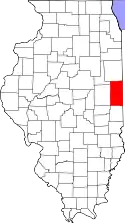 State map highlighting Vermilion County