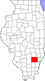 State map highlighting Wayne County