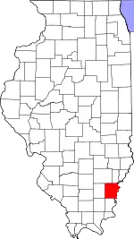 State map highlighting White County