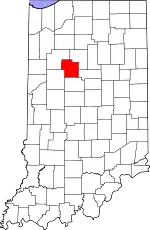 State map highlighting Carroll County