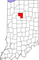 State map highlighting Cass County