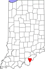 State map highlighting Floyd County