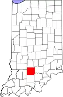 State map highlighting Lawrence County