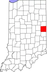 State map highlighting Randolph County