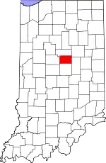 State map highlighting Tipton County