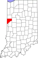 State map highlighting Warren County